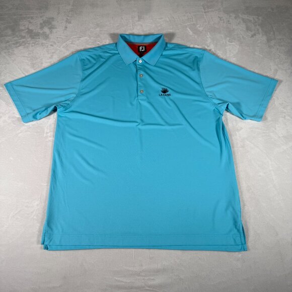 FootJoy Other - Footjoy Polo Shirt Men Size XXL Blue Short Sleeve Embroidered LACANA Golf FJ GUC